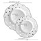 Smarty Had A Party White with Silver Dots Round Blossom Disposable Plastic Wedding Value Set, 720PK 980-S-VS120 - alternate 2